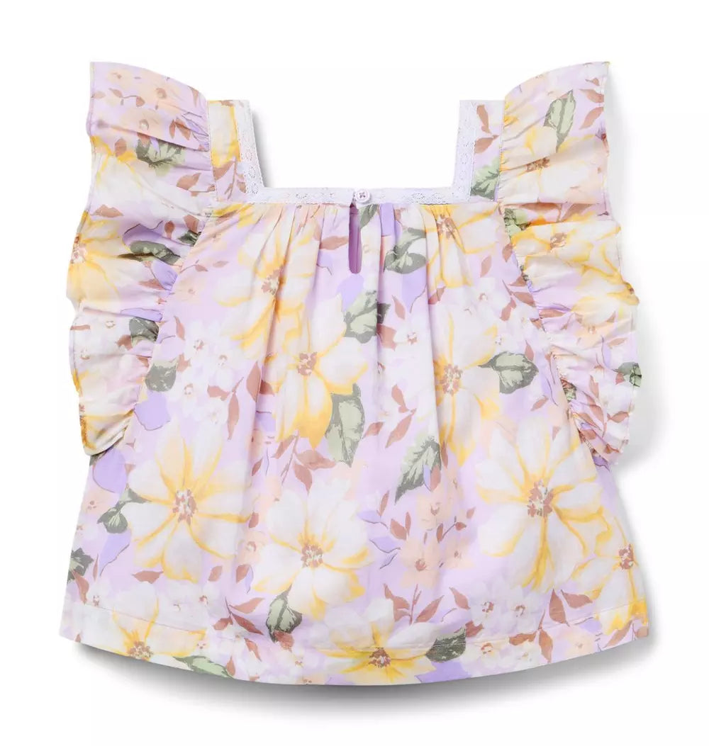 JANIE & JACK NIÑA BLUSA FLORAL MULTICOLOR