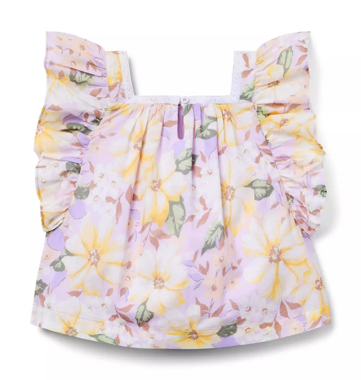 JANIE & JACK NIÑA BLUSA FLORAL MULTICOLOR