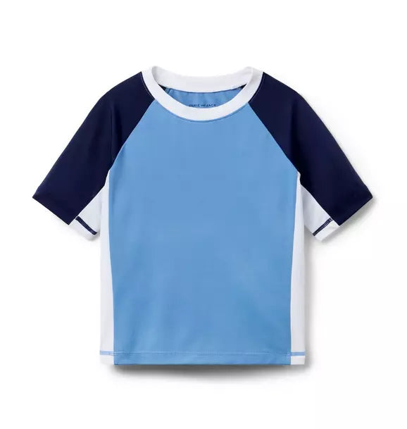JANIE & JACK NIÑO TSHIRT VEST. BAÑO BLUE