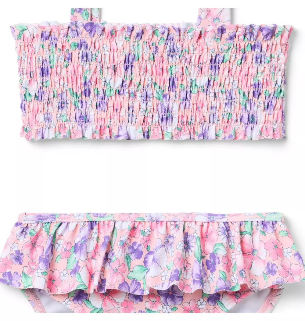 JANIE & JACK NIÑA VESTIDO DE BAÑO FLORAL PINK