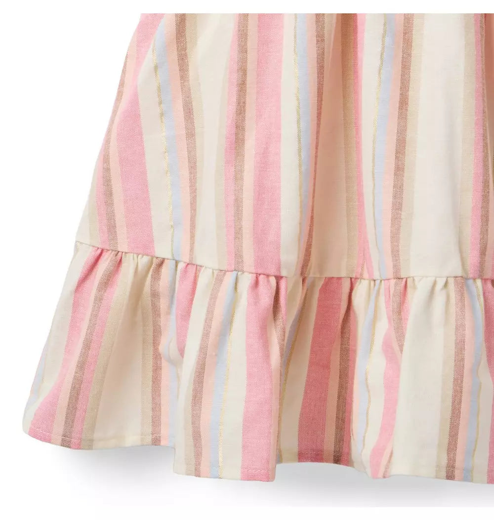 JANIE & JACK NIÑA VESTIDO STRIPE MULTICOLOR