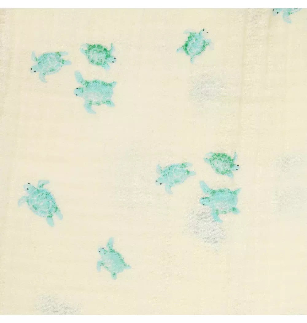 JANIE & JACK BEBE NIÑO CONJ. DE SHORT CREAM TURTLES CABANA