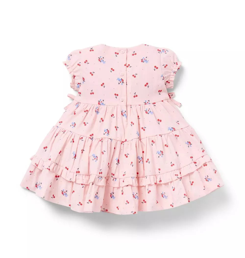 JANIE & JACK BEBE NIÑA VESTIDO CHERRY FLORAL