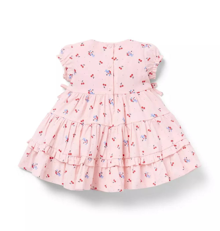 JANIE & JACK BEBE NIÑA VESTIDO CHERRY FLORAL