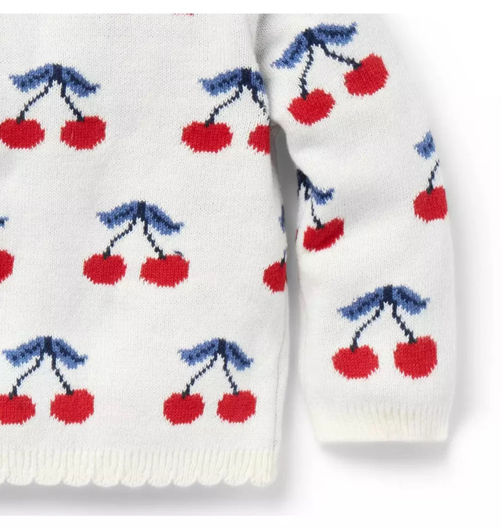 JANIE & JACK BEBE NIÑO TSHIRT CHERRY FLORAL