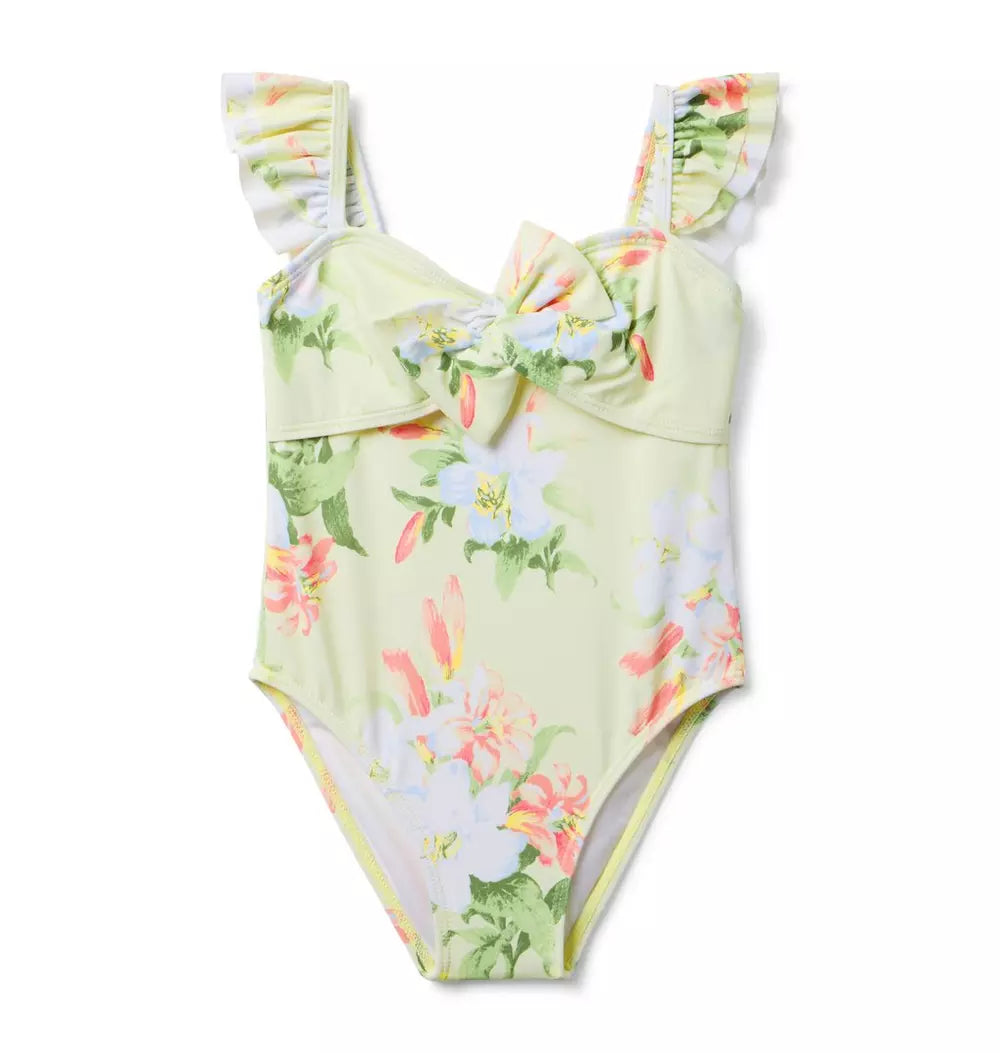 JANIE & JACK NIÑA VESTIDO DE BAÑO FLORAL MULTICOLOR