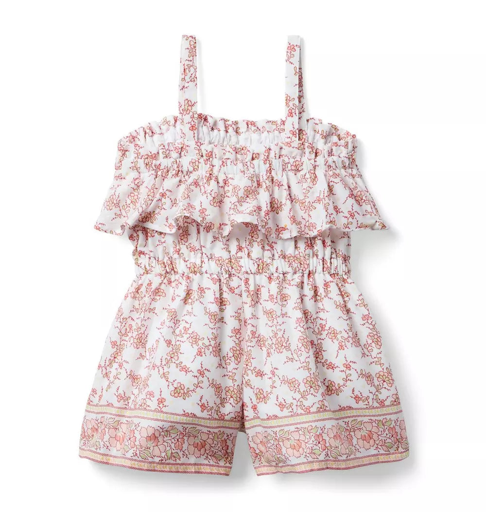 JANIE & JACK NIÑA ROMPER FLORAL MULTICOLOR