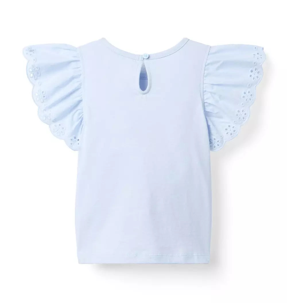 JANIE & JACK NIÑA BLUSA SKY BLUE