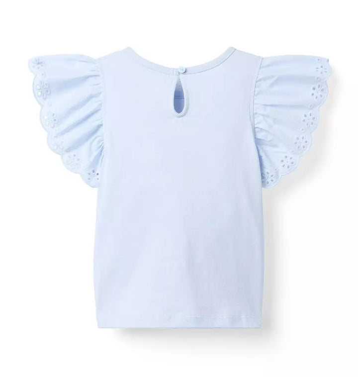 JANIE & JACK NIÑA BLUSA SKY BLUE