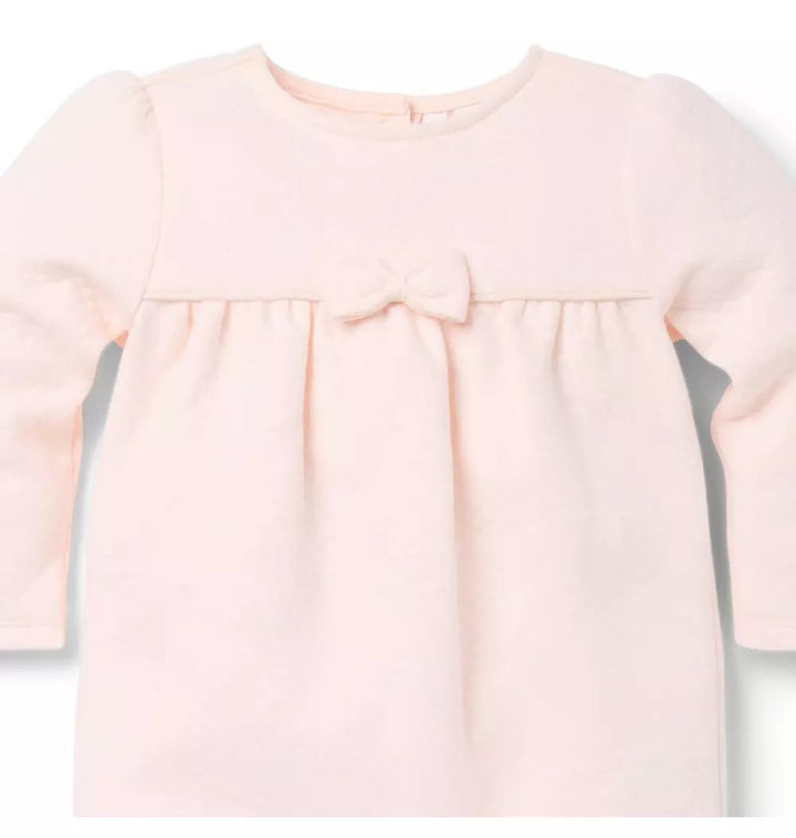 JANIE & JACK BEBE NIÑA PIJAMA MATELASSE BOW PINK