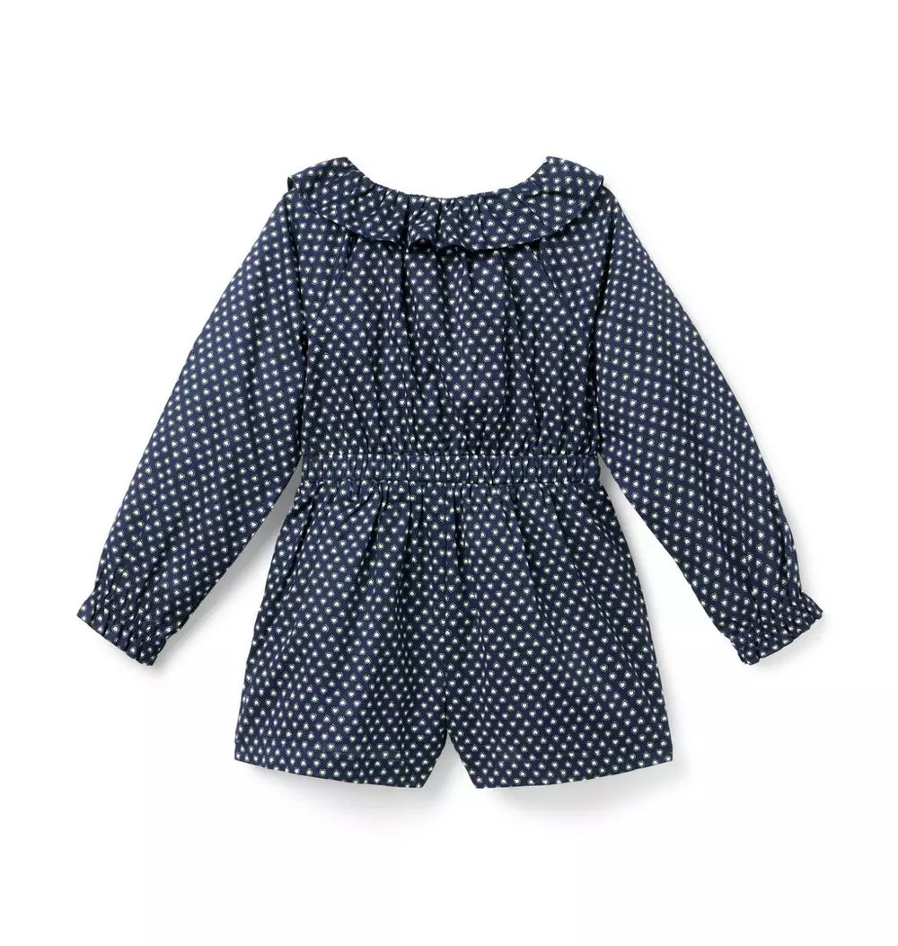 JANIE & JACK NIÑA ROMPER NAVY