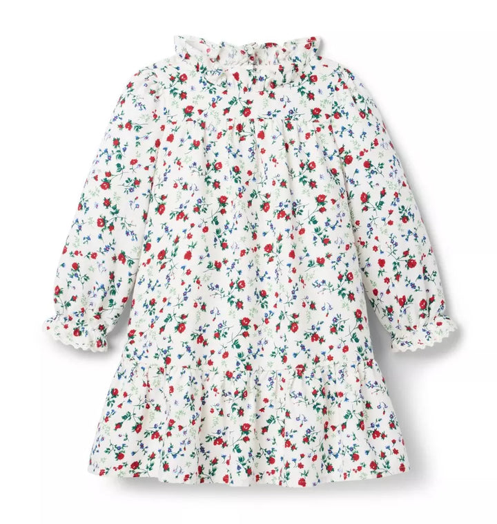 JANIE & JACK NIÑA VESTIDO FLORAL IVORY
