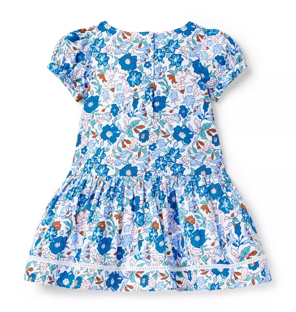 JANIE & JACK NIÑA VESTIDO FLORAL BLUE