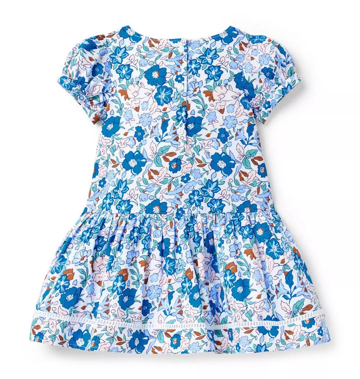 JANIE & JACK NIÑA VESTIDO FLORAL BLUE