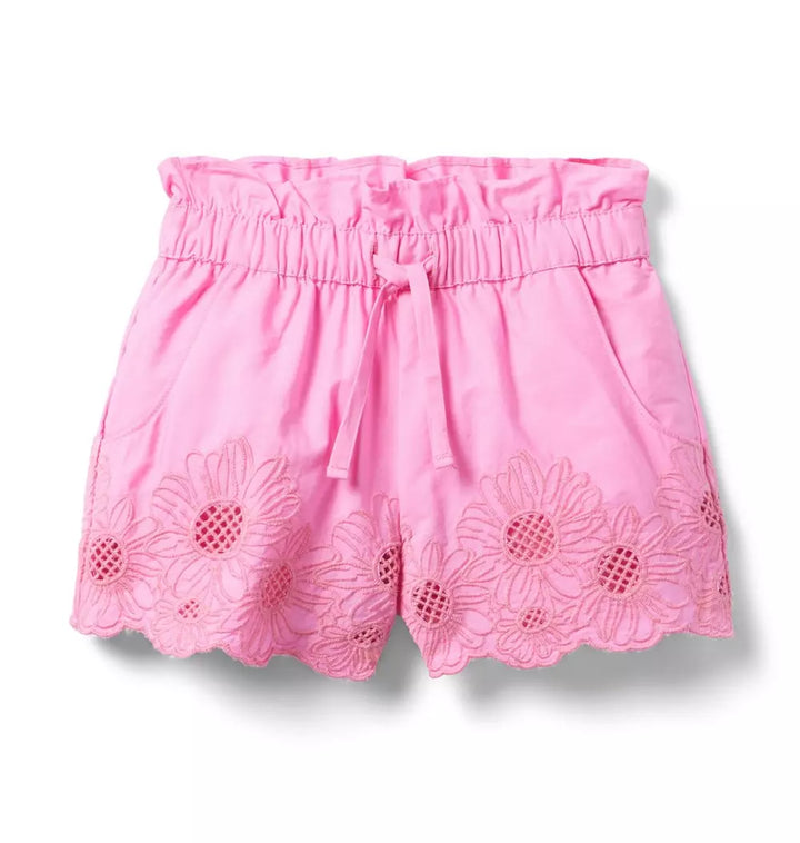 JANIE & JACK NIÑA SHORT EMBROIDER PINK