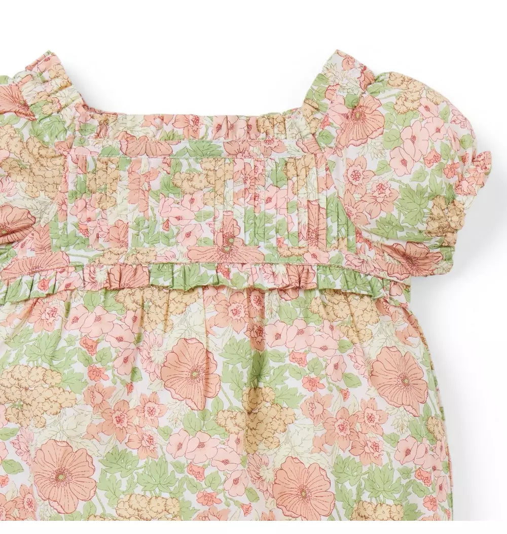 JANIE & JACK BEBE NIÑA OVEROL MULTI FLORAL BUBBLE
