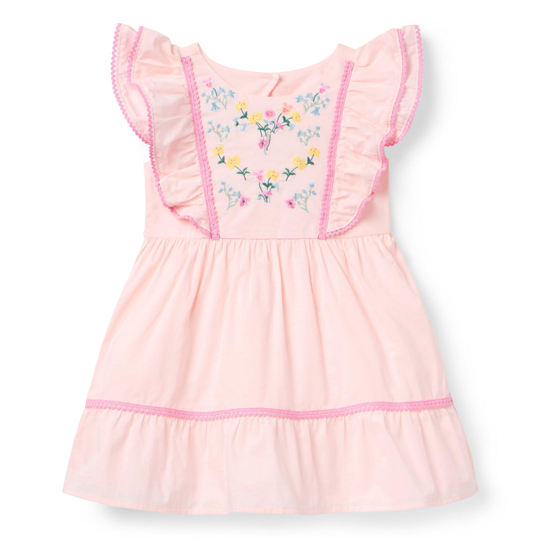 Janie &amp; Jack Vestido Emb Pink para Niña
