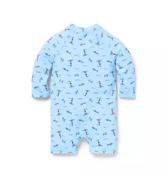 JANIE & JACK BEBE NIÑO VESTIDO DE BAÑO BLUE