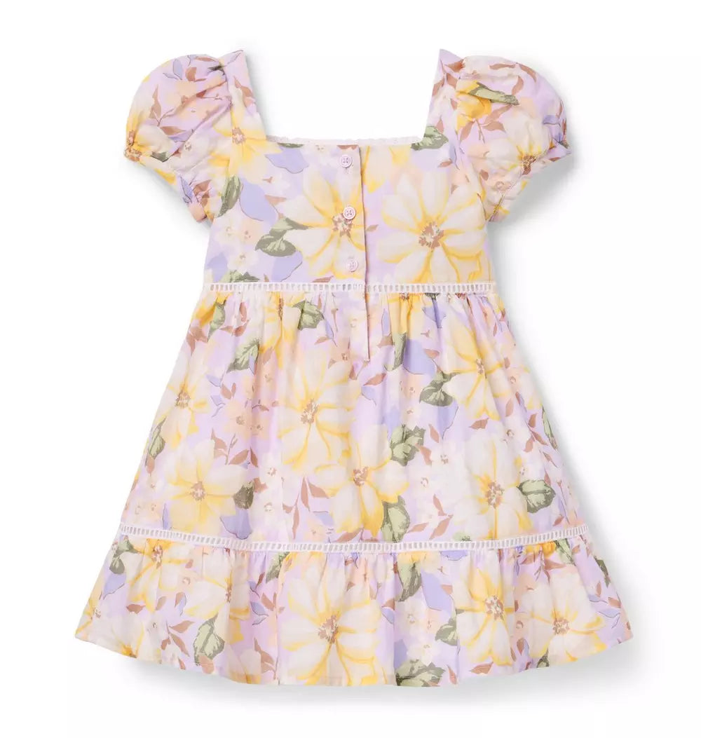 JANIE & JACK NIÑA VESTIDO FLORAL MULTICOLOR