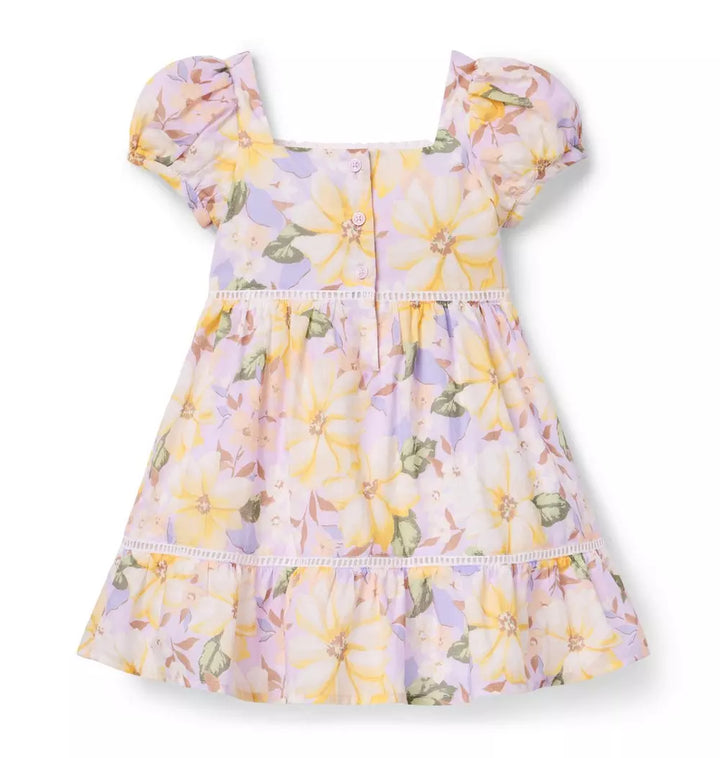 JANIE & JACK NIÑA VESTIDO FLORAL MULTICOLOR