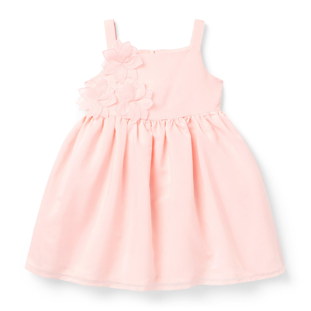 Janie &amp; Jack Vestido Organza Flower Pink para Bebé Niña