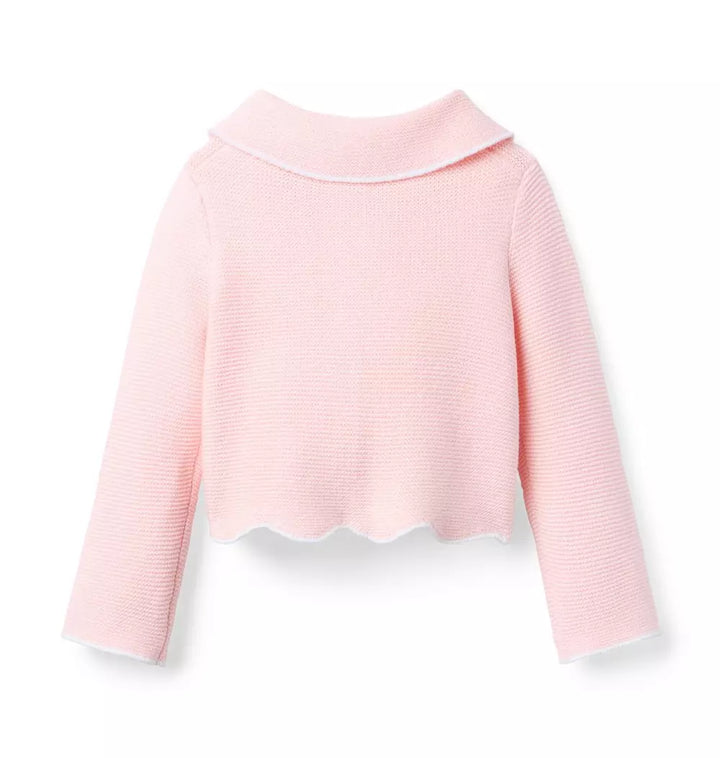 JANIE & JACK NIÑA BLUSA THE SCALLOPED HEM CARDIGAN