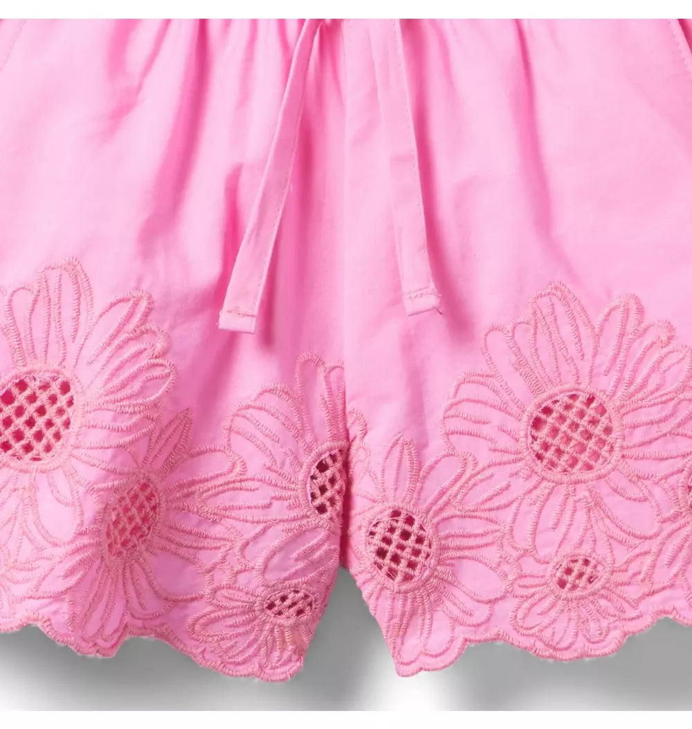 JANIE & JACK NIÑA SHORT EMBROIDER PINK