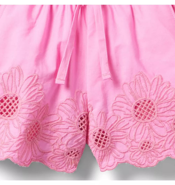 JANIE & JACK NIÑA SHORT EMBROIDER PINK