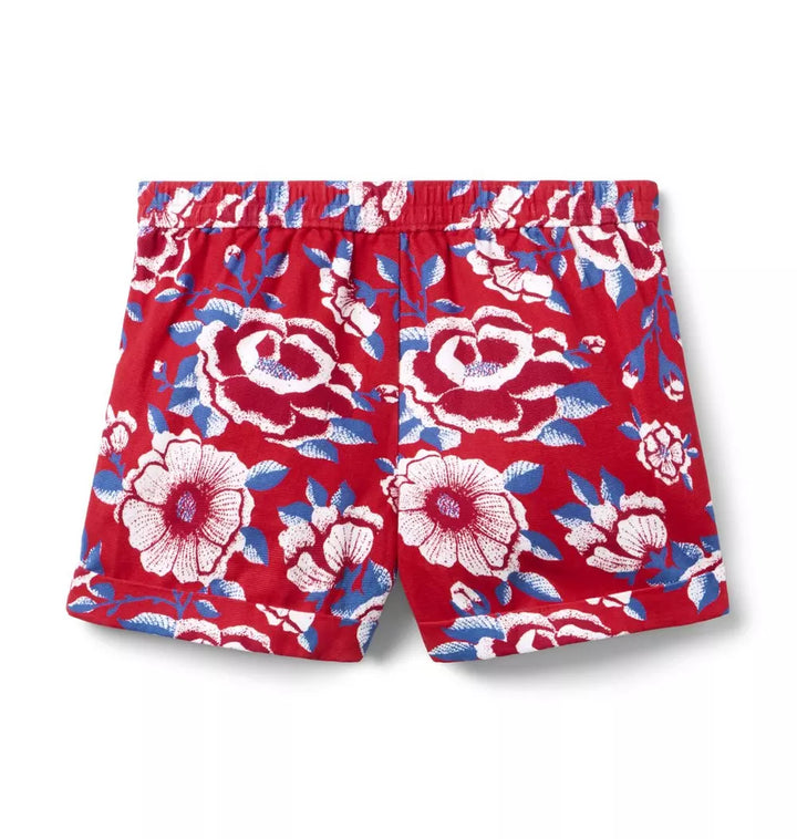 JANIE & JACK NIÑA SHORT FLORAL RED