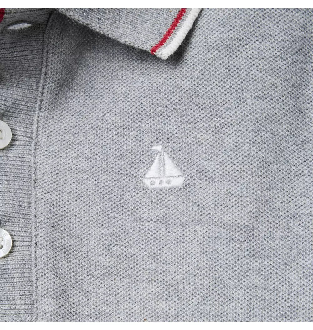 JANIE & JACK NIÑO POLO GREY
