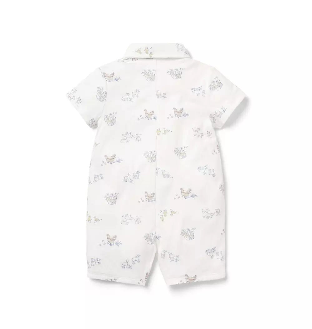 JANIE & JACK BEBE NIÑO ROMPER WHITE