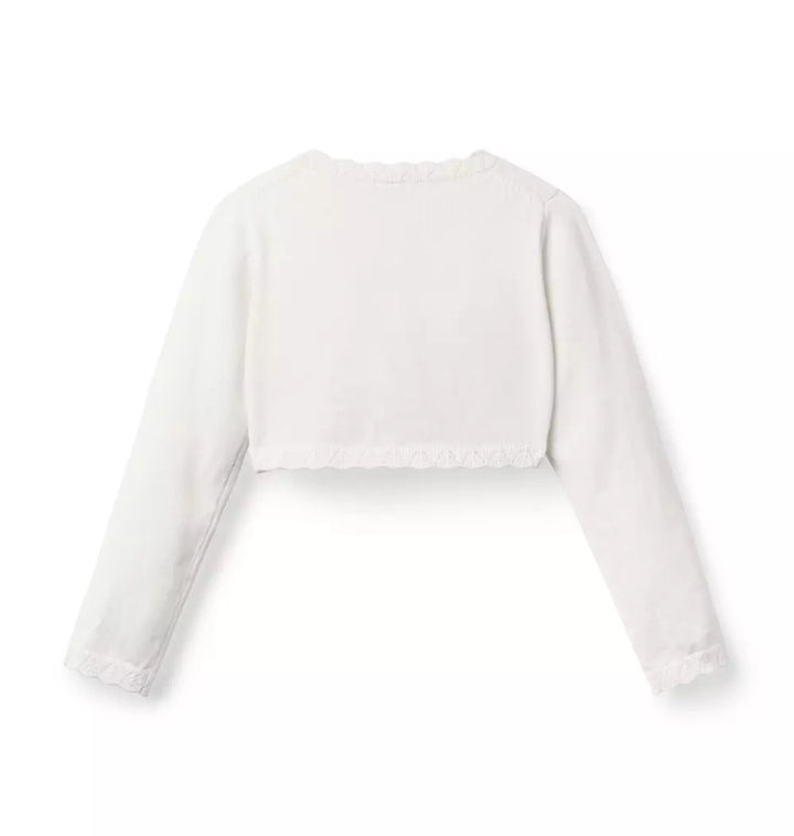 JANIE & JACK NIÑA ABRIGO CROCHET TRIM CARDIGAN