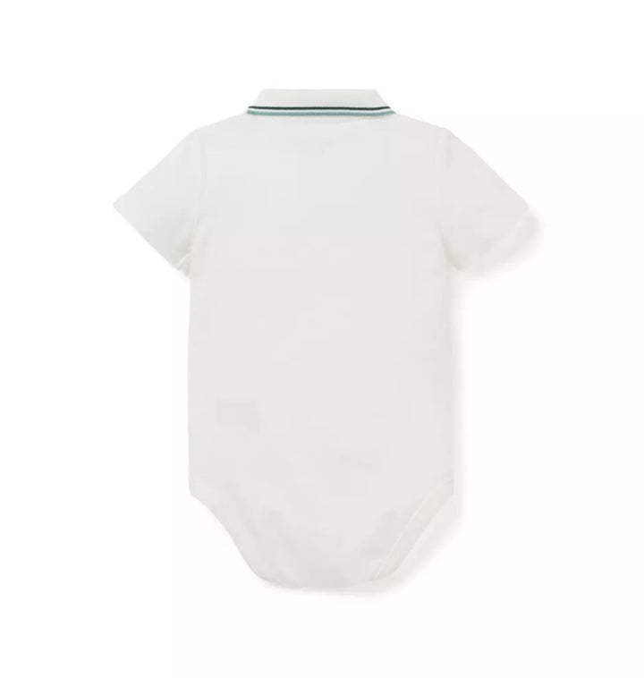 JANIE & JACK BEBE NIÑO POLO DOG ICON WHITE