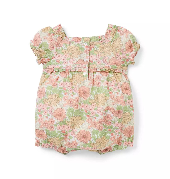 JANIE & JACK BEBE NIÑA OVEROL MULTI FLORAL BUBBLE