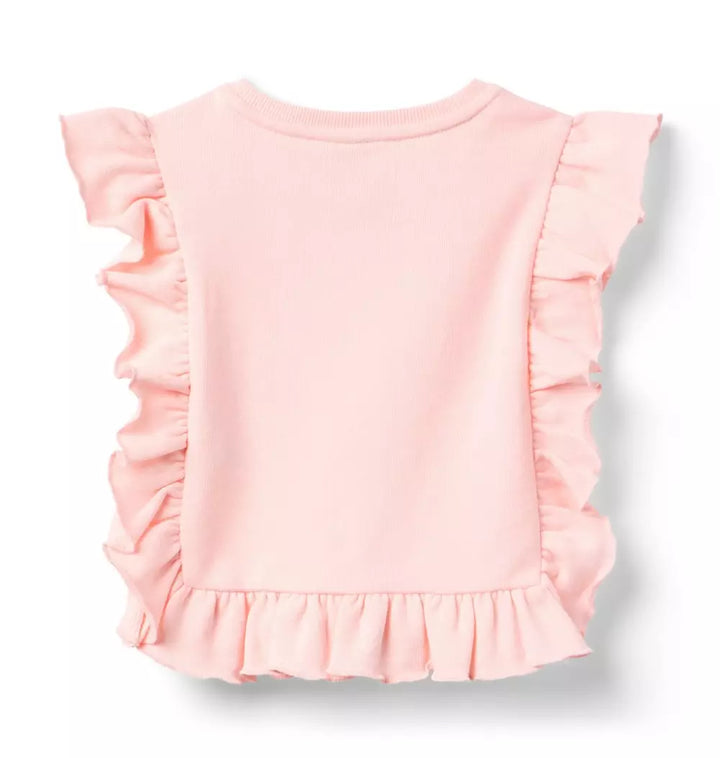 JANIE & JACK NIÑA BLUSA EMBROIDERED BUTTERFLY RUFFLE