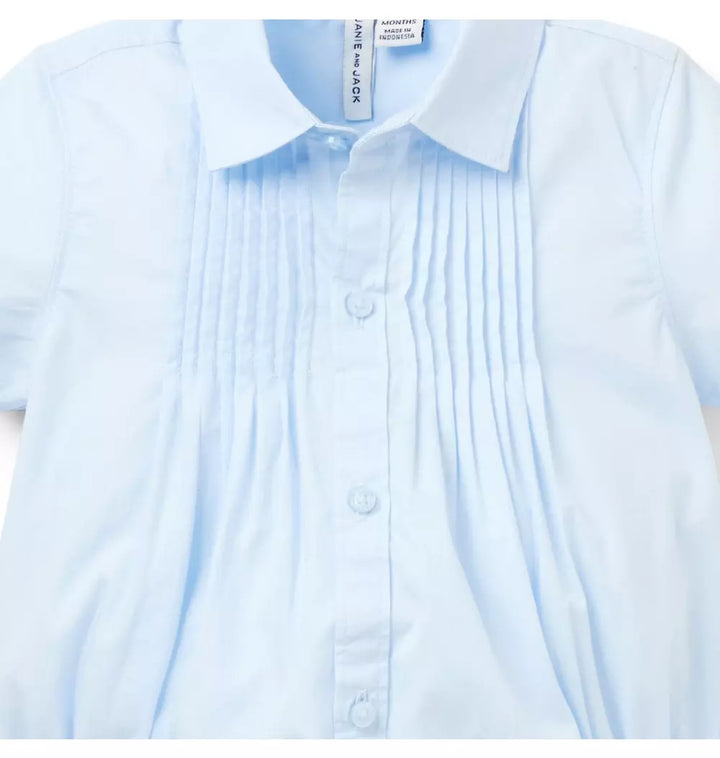 JANIE & JACK BEBE NIÑO BODY PINTUCK POPLIN