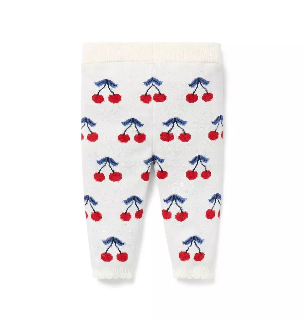 JANIE & JACK BEBE NIÑO PANTALON CHERRY FLORAL