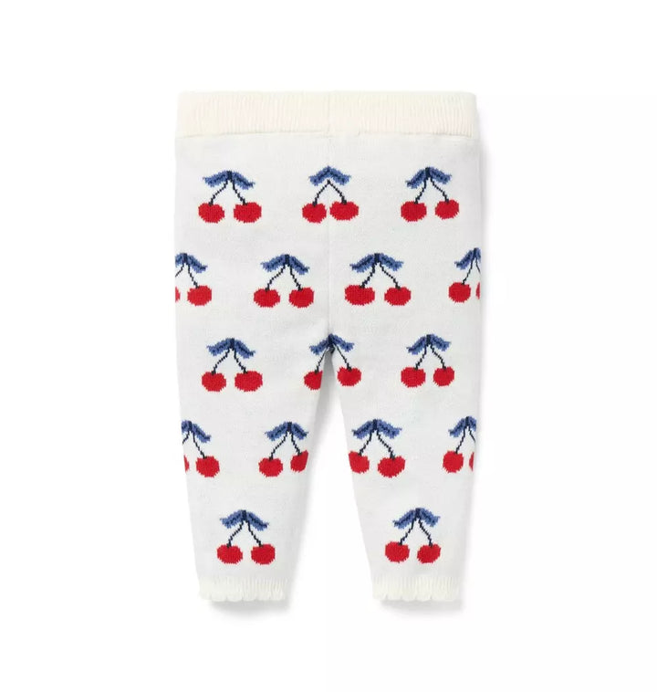 JANIE & JACK BEBE NIÑO PANTALON CHERRY FLORAL