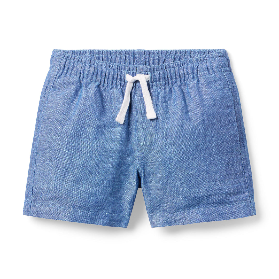 Janie &amp; Jack Conjunto De Short Chambray Blue para Bebé Niña