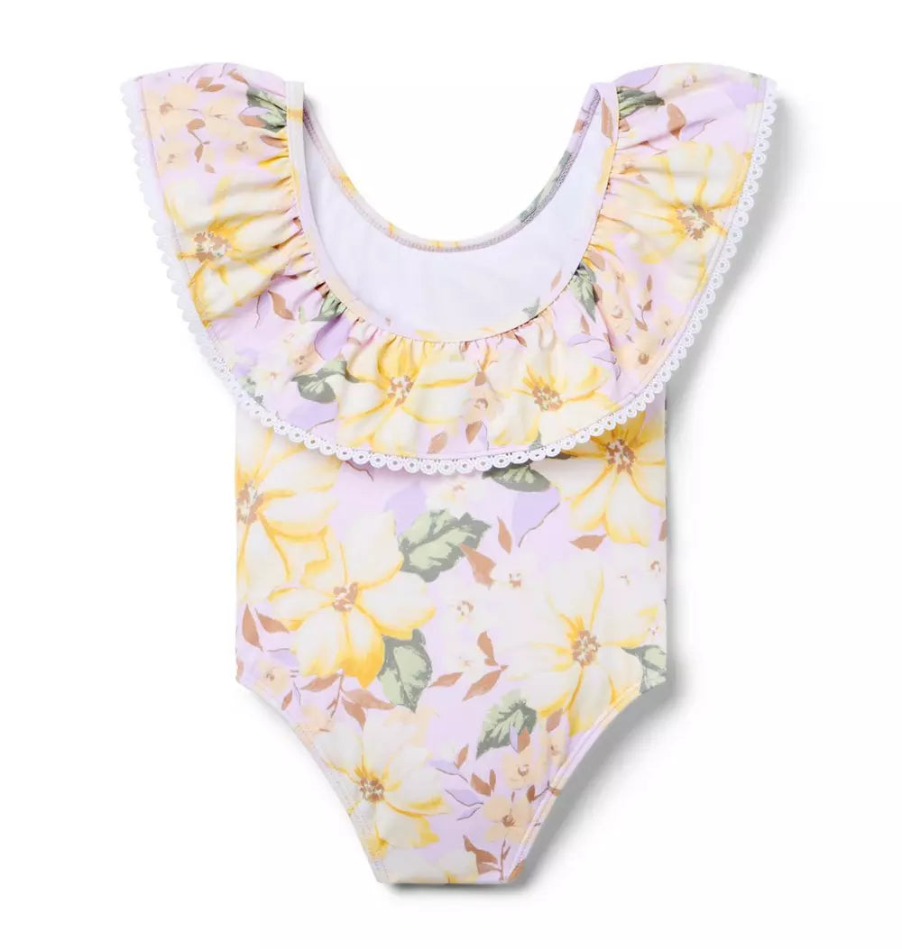JANIE & JACK NIÑA VESTIDO DE BAÑO FLORAL MULTICOLOR
