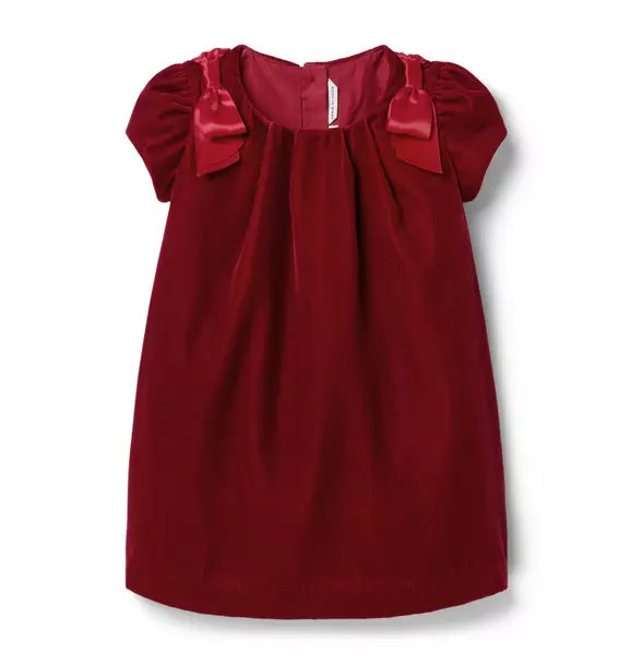 JANIE & JACK NIÑA VESTIDO VELVET RED