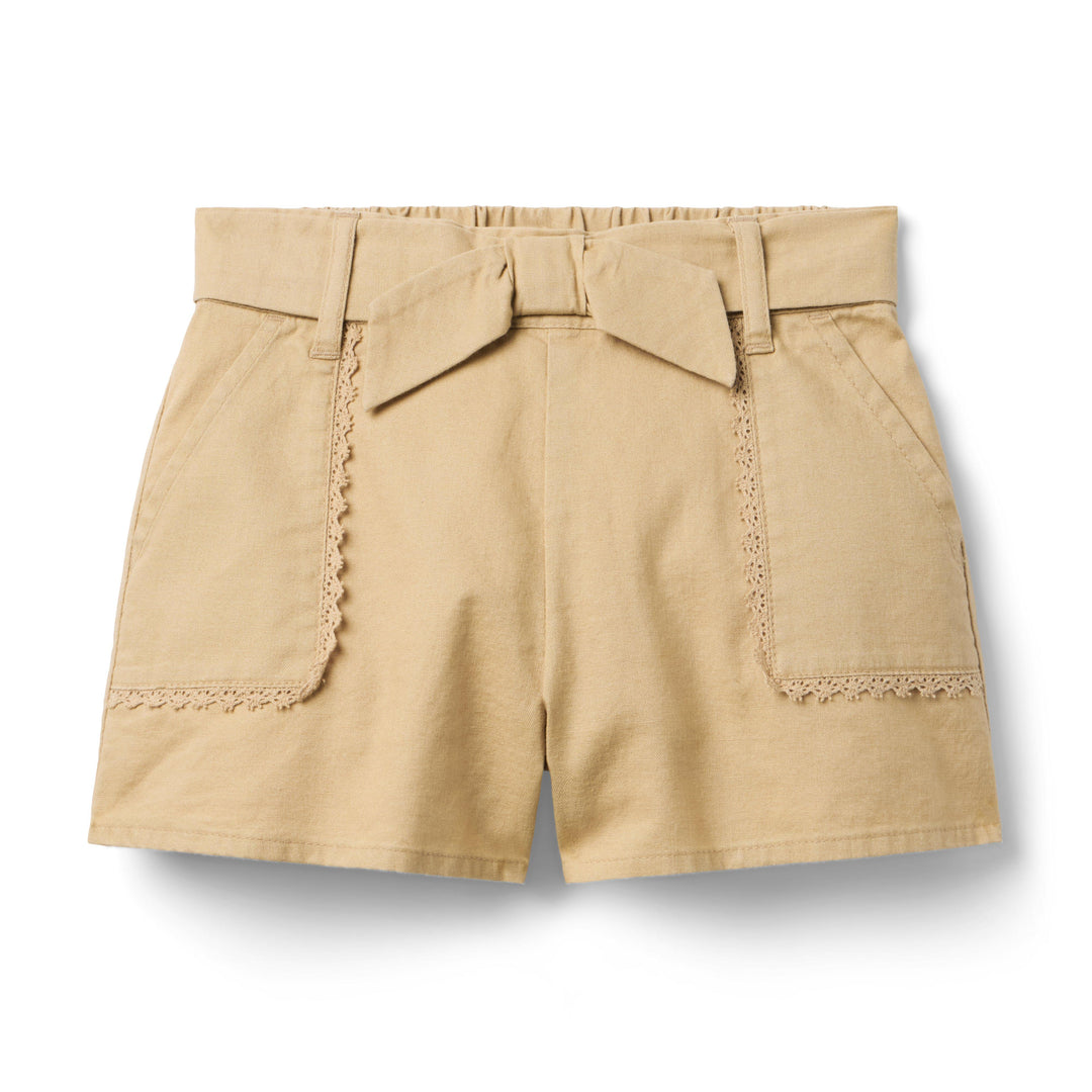Janie &amp; Jack Short Tie Woven Sb1sprtr Khaki para Niña