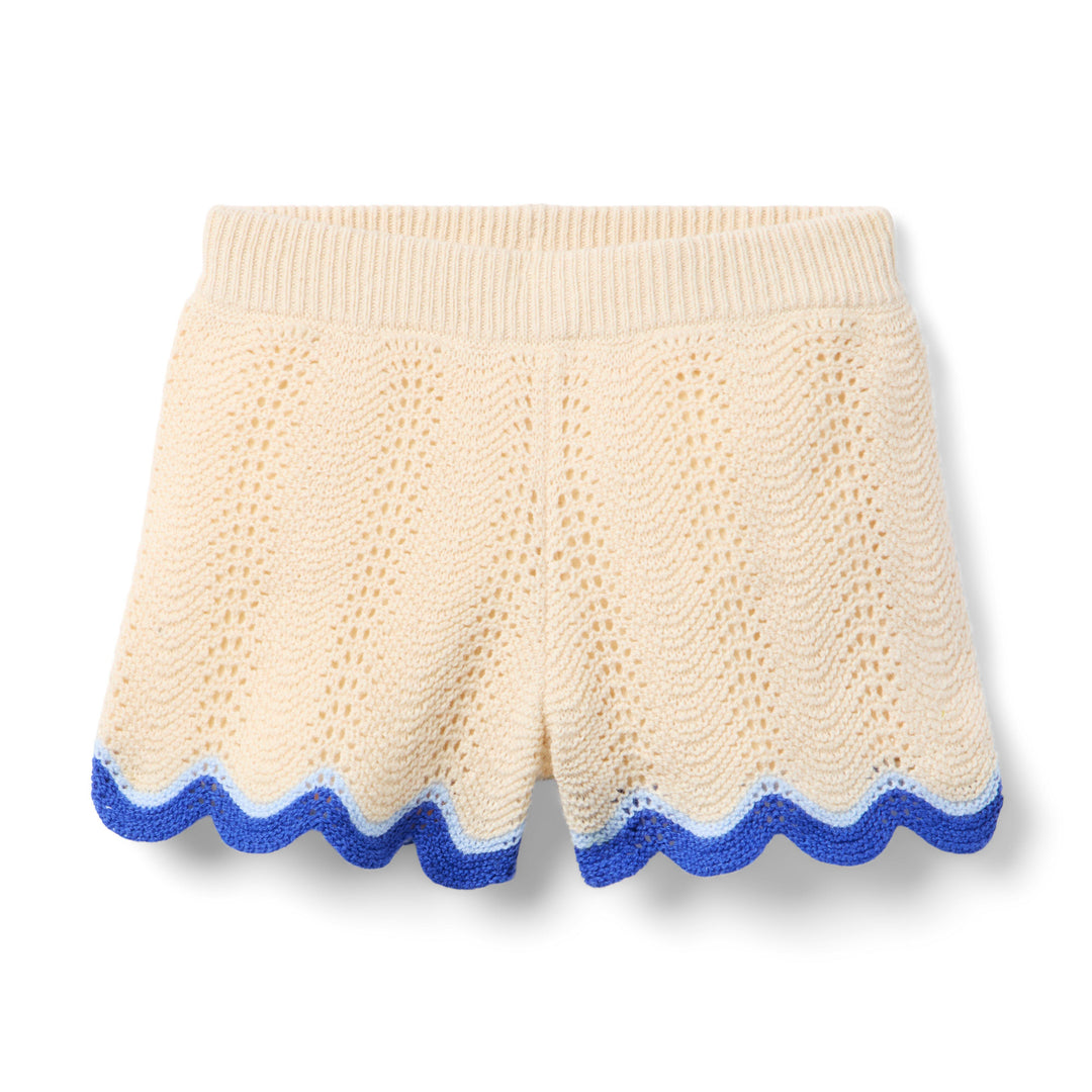 Janie &amp; Jack Short Blu Crochet Multi para Niña