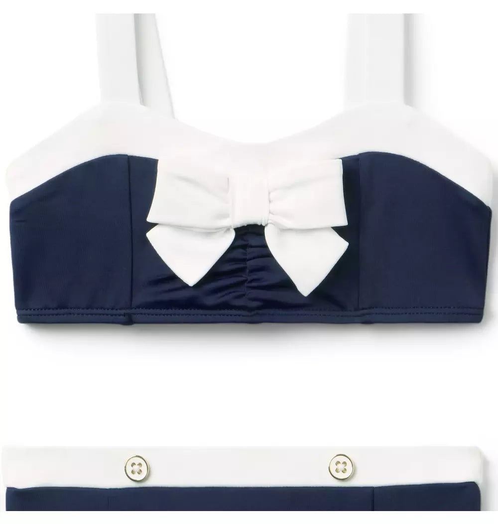 JANIE & JACK NIÑA VESTIDO DE BAÑO NAVY