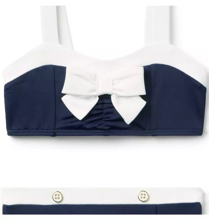 JANIE & JACK NIÑA VESTIDO DE BAÑO NAVY