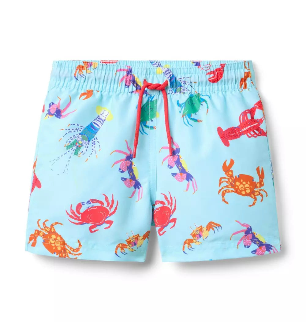 JANIE & JACK NIÑO VESTIDO DE BAÑO SHELLFISH SKY BLUE