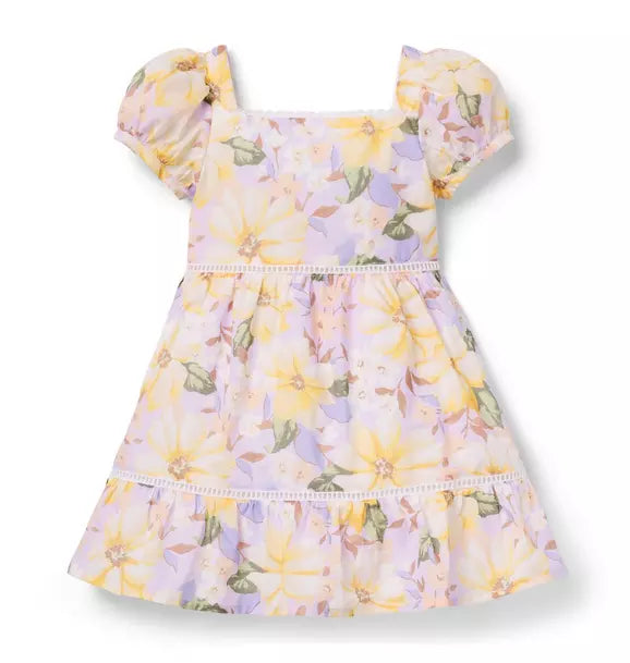 JANIE & JACK NIÑA VESTIDO FLORAL MULTICOLOR