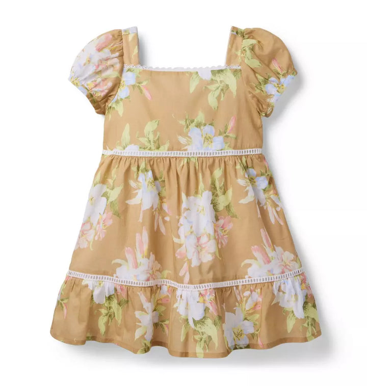 JANIE & JACK NIÑA VESTIDO FLORAL MULTICOLOR