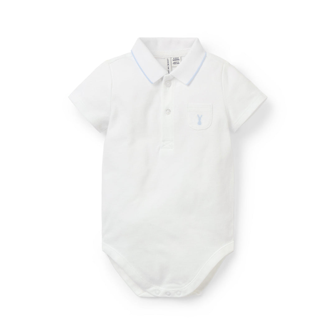 Janie &amp; Jack Body Bunny Embrd White para Bebé Niño