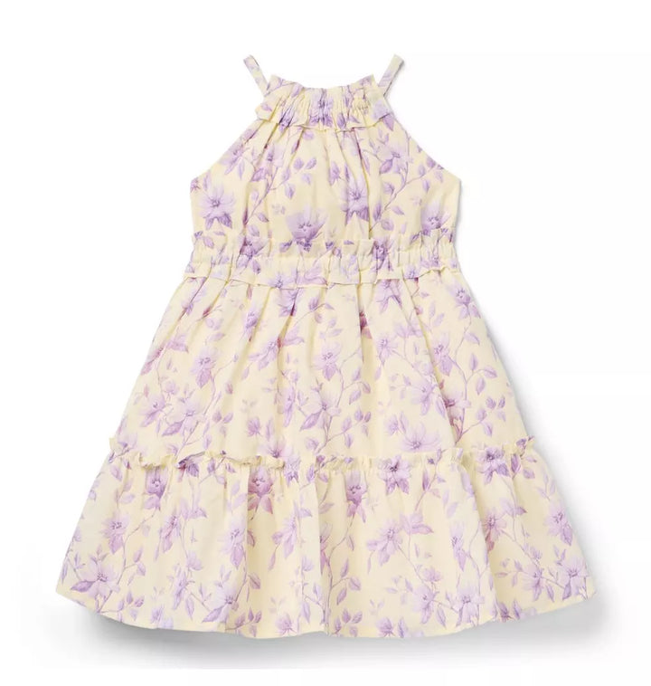 JANIE & JACK NIÑA VESTIDO FLORAL PURPLE/WHITE